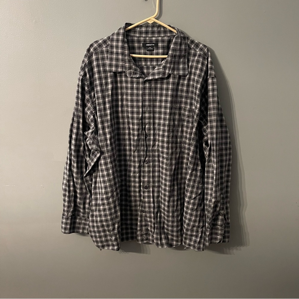 Claiborne Long sleeve button down casual dress shirt. Mens big n tall 4XL